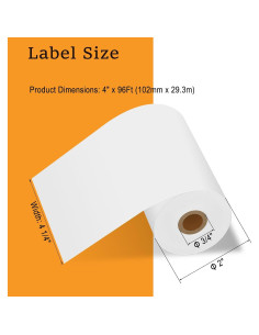 Rollos de Papel Térmico NineLeaf 3x 102mm x 29.3m para Brother 2