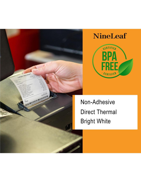 Rollos de Papel Térmico NineLeaf 3x 102mm x 29.3m para Brother