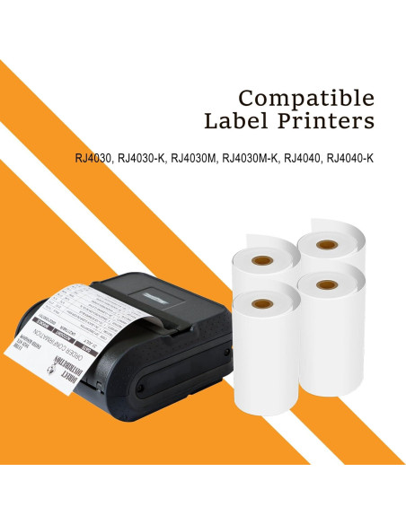 Rollos de Papel Térmico NineLeaf 3x 102mm x 29.3m para Brother