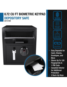 Caja Fuerte Biométrica Barska AX13108 con Teclado y Huella 2