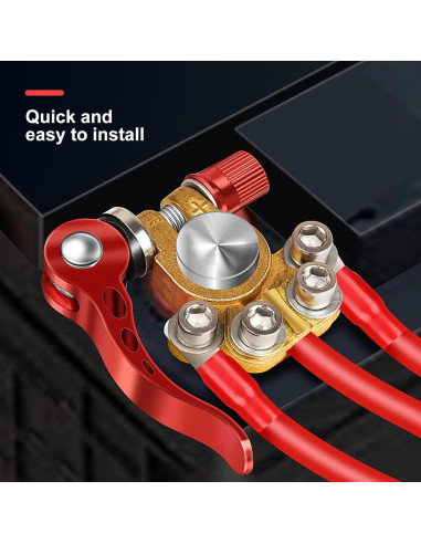 Conectores de terminal de batería Zrigiwr 2 piezas cobre puro