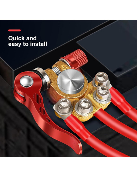 Conectores de terminal de batería Zrigiwr 2 piezas cobre puro