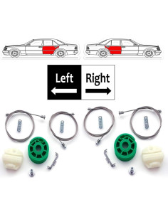 Kit de Reparación Regulador de Ventana VIP KROM W124 Izquierda/Derecha 2
