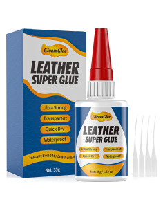 Pegamento para Cuero GleamGlee 35 g - Ultra Fuerte y Transparente
