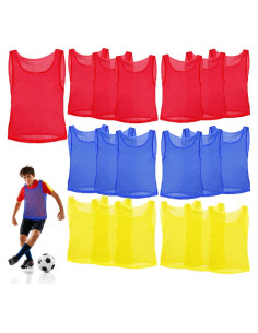 18 Chalecos de Entrenamiento Juvenil Eorbow - Malla Transpirable