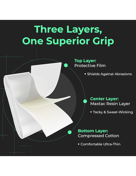 Cinta de Agarre Tacky ADV para Pickleball - Paquete de 6 - Ultra Fina