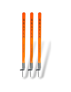 Estaca de Objetivo de Cricket Bratla 71 cm Set de 3 Naranja