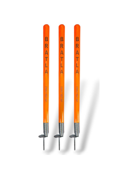 Estaca de Objetivo de Cricket Bratla 71 cm Set de 3 Naranja
