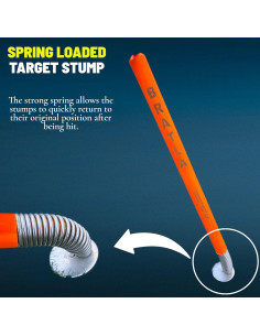 Estaca de Objetivo de Cricket Bratla 71 cm Set de 3 Naranja 2