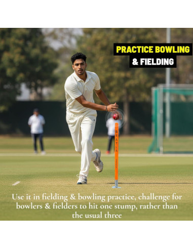Estaca de Objetivo de Cricket Bratla 71 cm Set de 3 Naranja