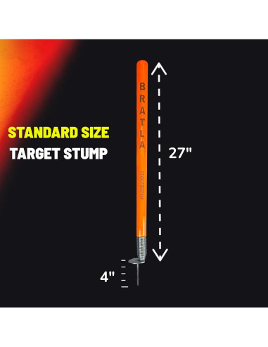 Estaca de Objetivo de Cricket Bratla 71 cm Set de 3 Naranja