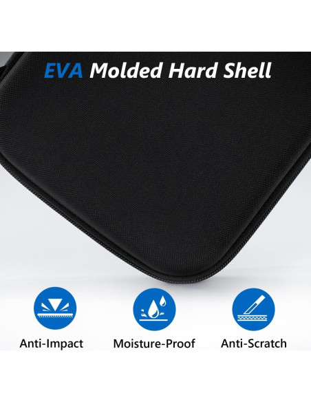 Funda Dura para Palas de Tenis de Mesa VISEMAN Vm67 - Almacenamiento 2 Palas y 4 Pelotas