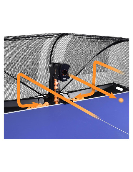 Máquina de Tenis de Mesa WAYMARK S6PRO con Red y 100 Pelotas