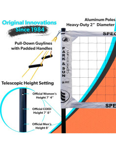 Conjunto de Voleibol Portátil Park & Sun Sports Blanco 2