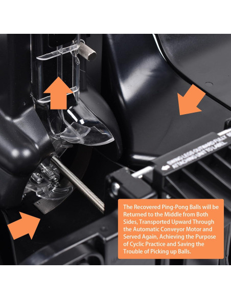 Máquina de Tenis de Mesa WAYMARK S6PRO con Red y 100 Pelotas