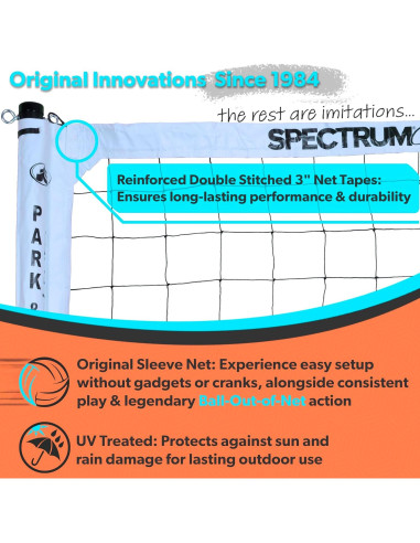 Conjunto de Voleibol Portátil Park & Sun Sports Blanco