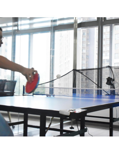 Máquina de Tenis de Mesa WAYMARK S6PRO con Red y 100 Pelotas