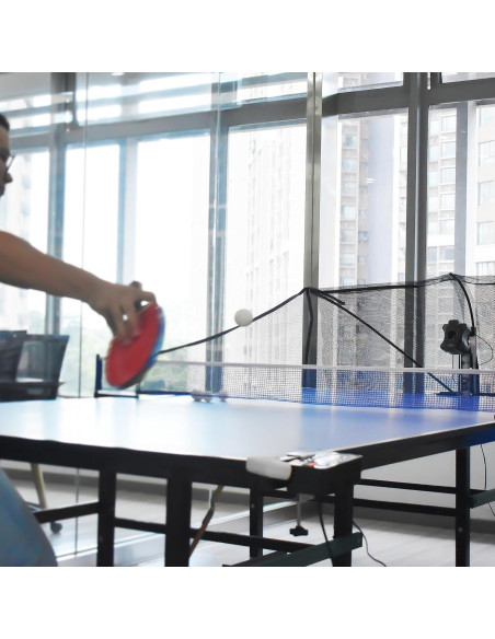 Máquina de Tenis de Mesa WAYMARK S6PRO con Red y 100 Pelotas