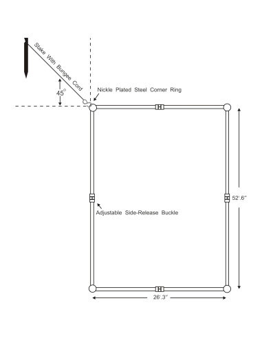 Límite de Cinta Ajustable 1" Home Court 8m Voleibol Playa