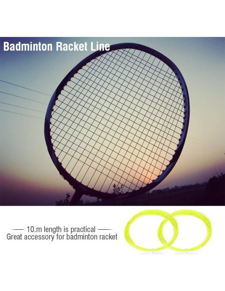 Cuerda de Raqueta de Bádminton Keenso 10m Nylon 6 Colores