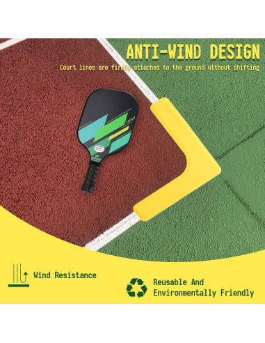 Kit de Marcadores de Cancha de Pickleball Hikeen 84pcs Antideslizante