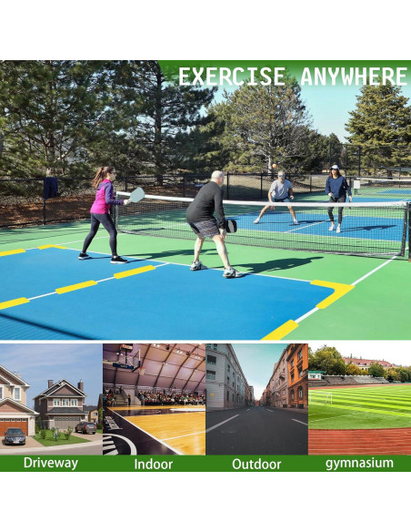 Kit de Marcadores de Cancha de Pickleball Hikeen 84pcs Antideslizante