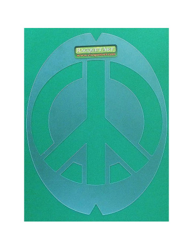 Plantilla Creativa para Raqueta de Tenis Racquet Art - Signo de Paz