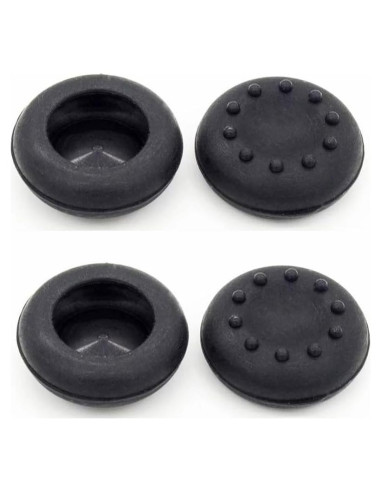 4 Tapas de Silicona Negra para Joystick PS4 PS3 360 One