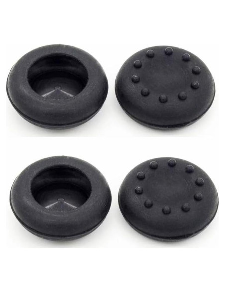 4 Tapas de Silicona Negra para Joystick PS4 PS3 360 One