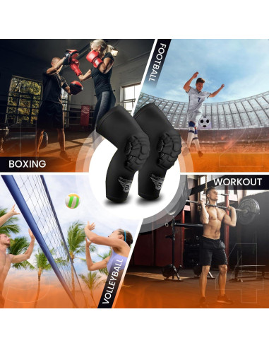 Rodilleras de Voleibol Bucwild Sports - Compresión y Antideslizante - Pequeño Blanco