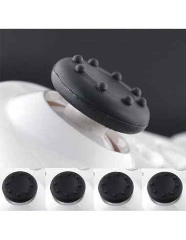 4 Tapas de Silicona Negra para Joystick PS4 PS3 360 One