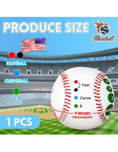 Pelota de béisbol de entrenamiento RoundFunny con marcadores 2