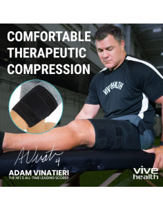 Faja de Compresión Ajustable Vive para Muslo - Negro 2