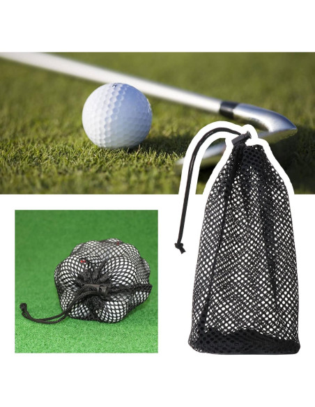 Bolsa de Almacenamiento para Pelotas de Golf SING F LTD - 2 Piezas - Nylon Negro