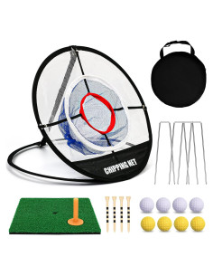 Red de Golf Pop Up Bac-kitchen con Alfombrilla y 8 Pelotas