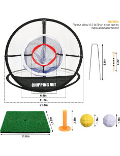 Red de Golf Pop Up Bac-kitchen con Alfombrilla y 8 Pelotas 2