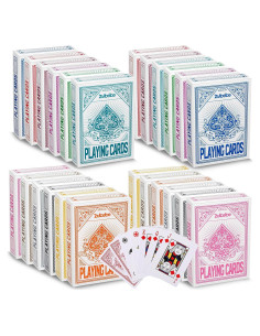 Barajas de Cartas Estándar Zubebe 24 Pcs Estilo Espadas