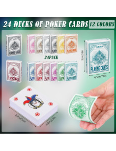 Barajas de Cartas Estándar Zubebe 24 Pcs Estilo Espadas 2