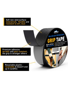 Cinta de agarre de goma Amazing Works 2.54 cm x 6.1 m antideslizante 2