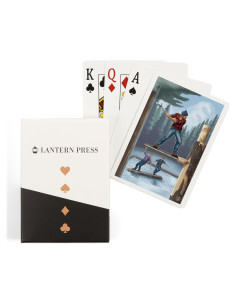 Baraja de Cartas Montaje de Leñador Lantern Press - 52 Piezas