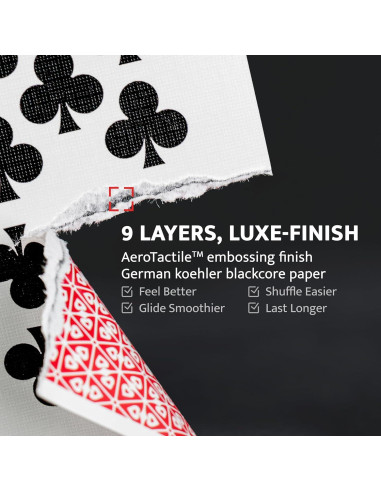 Cartas de Juego Rokt&razo Texturizadas 4 Barajas Estándar Jumbo