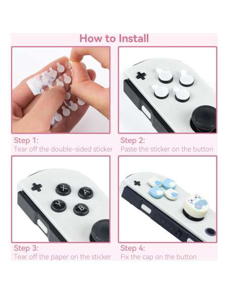 Juego de Tapas de Botones GeekShare para Switch y OLED