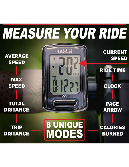 CATEYE Velo Inalámbrica - Ciclocomputador para Bicicleta