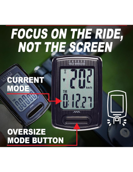 CATEYE Velo Inalámbrica - Ciclocomputador para Bicicleta