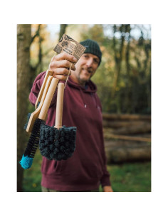Juego de Cepillos de Limpieza para Bicicleta Peaty's - 4 Piezas de Madera Ecológica 2