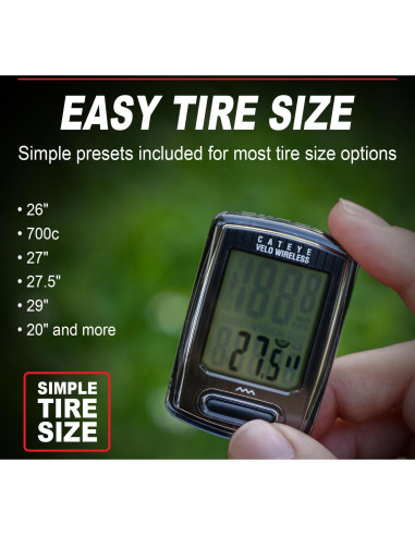 CATEYE Velo Inalámbrica - Ciclocomputador para Bicicleta