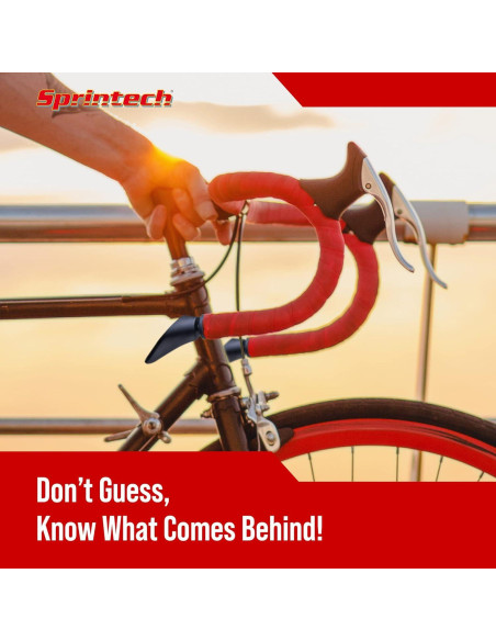 Espejo Convexo para Bicicleta Sprintech XL Negro - Montaje en Manillar