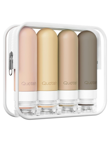 Botellas de Viaje Quatish 3 oz A Prueba de Fugas - 4 Paquete