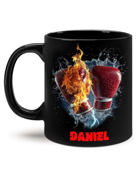 Taza de Café Personalizada LASNECK Guantes de Boxeo 311ml