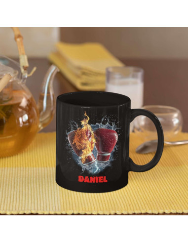 Taza de Café Personalizada LASNECK Guantes de Boxeo 311ml